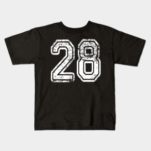 Number 28 Grungy in white Kids T-Shirt